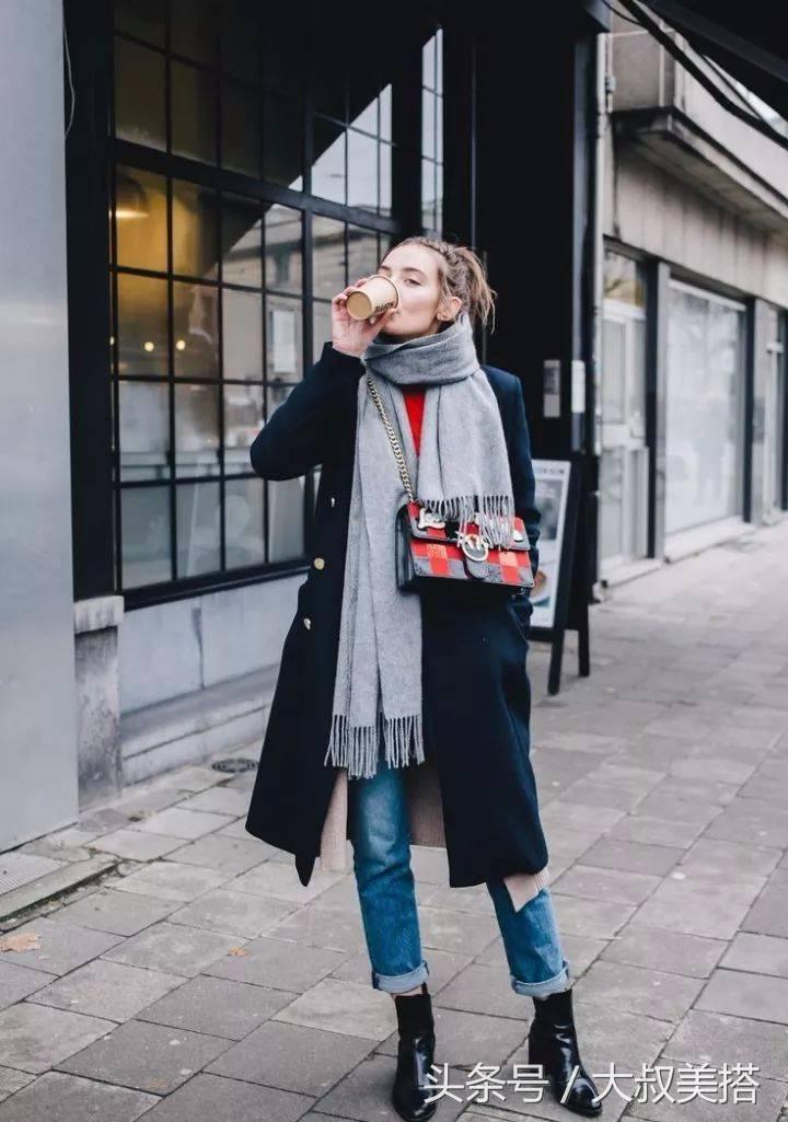 秋冬围巾时髦系法,秋冬围巾怎么披好看