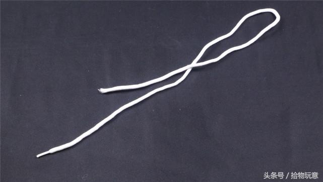 旧鞋带编织手工制作,简易松紧鞋带废物利用