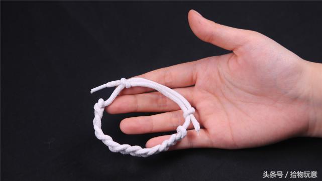 旧鞋带编织手工制作,简易松紧鞋带废物利用