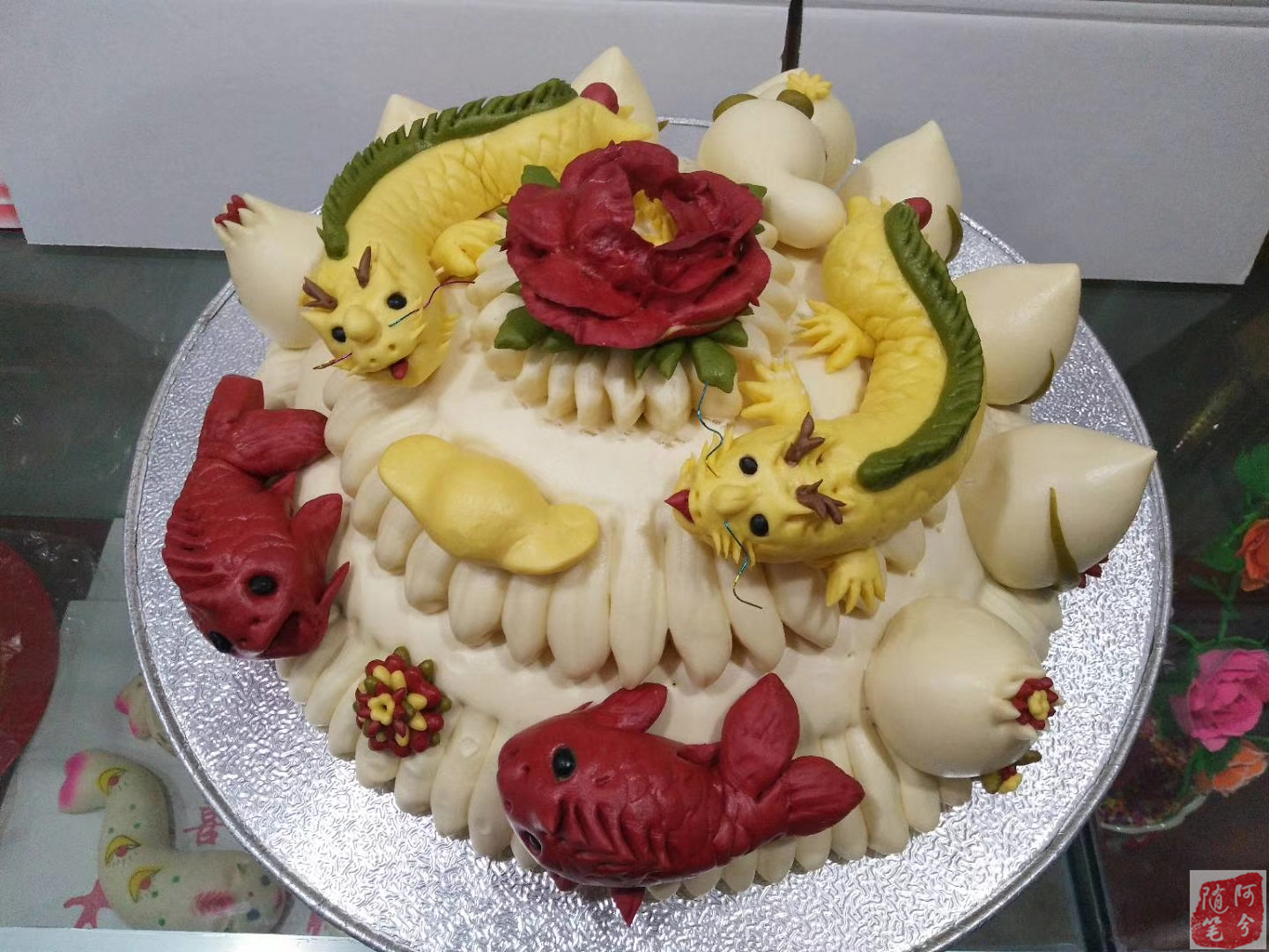 农村妇女创业手工制作,中国传统面塑做的蛋糕