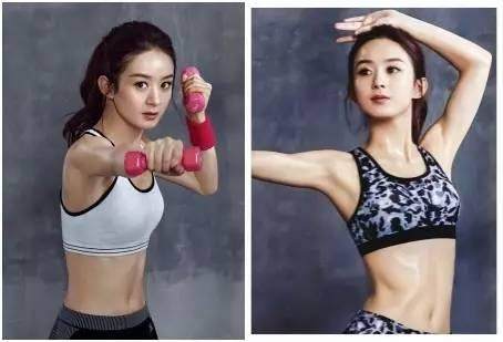 Angelababy晒马甲线，马甲线女星赵丽颖，袁姗姗，最美的却是她