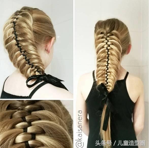 丝带编发真的很好看,细彩丝带编发教程