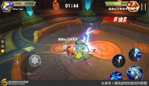 梦想召唤王五魂斗士对战混沌骑士,梦想召唤王电光豹被控制