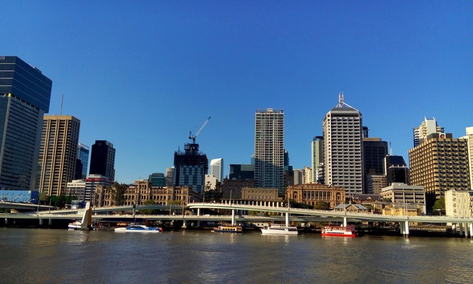 布里斯班市区游（布里斯本河、南岸公园，库萨山夜景）