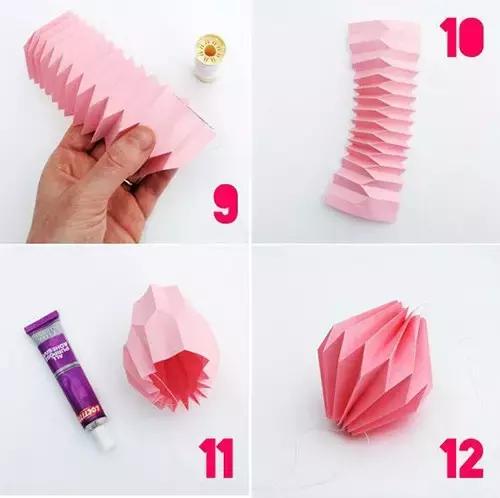 手工灯笼幼儿园手工制作新年元旦,迎接新年的剪纸灯笼