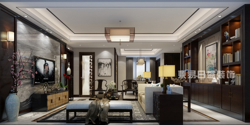 苏州荷澜庭装修效果图,苏州荷岸晓风136复式的装修风格