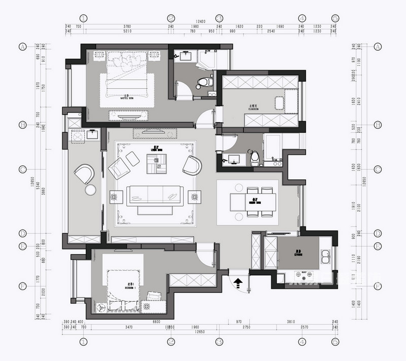 苏州荷澜庭装修效果图,苏州荷岸晓风136复式的装修风格