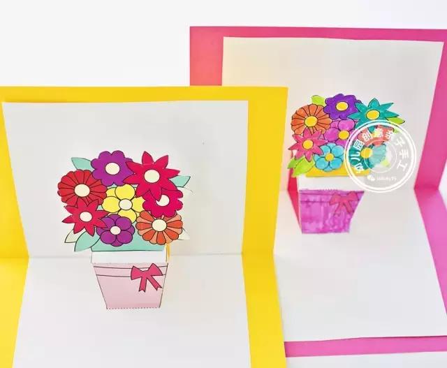 七个简单易学的立体贺卡小教程,手掌粘贴爱心等,幼儿园孩子都会