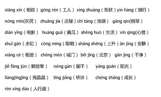 小学一年级语文音节拼读训练,教读一年级语文上音节拼读总汇