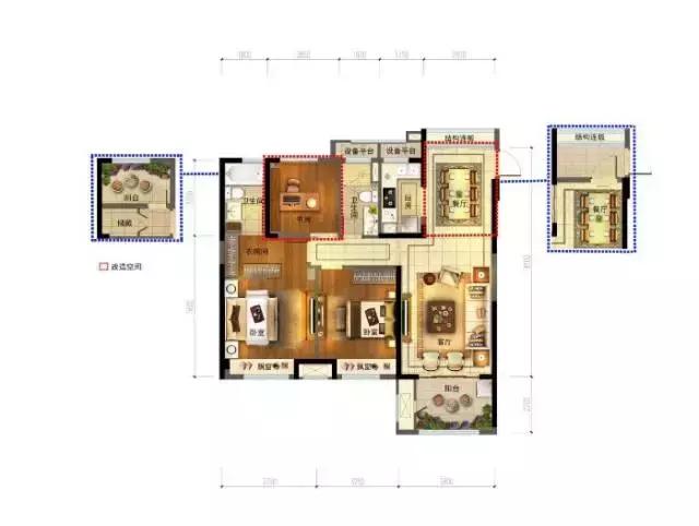 海宁公园道一号得房率多少,海宁公园道一号中间户型效果图