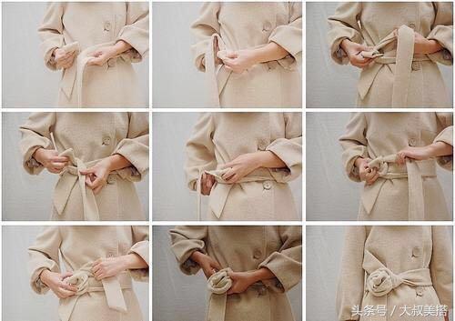 怎么系羊绒大衣腰带更显得随意,新奇妙招库大衣腰带的各种系法