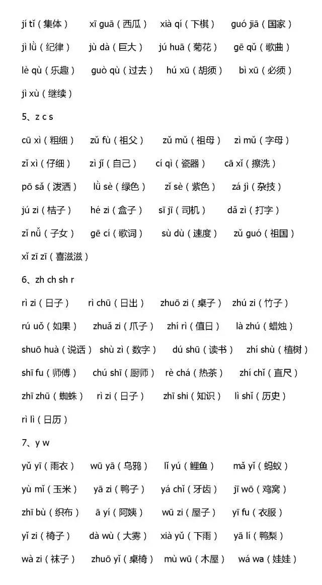 小学一年级语文音节拼读训练,教读一年级语文上音节拼读总汇