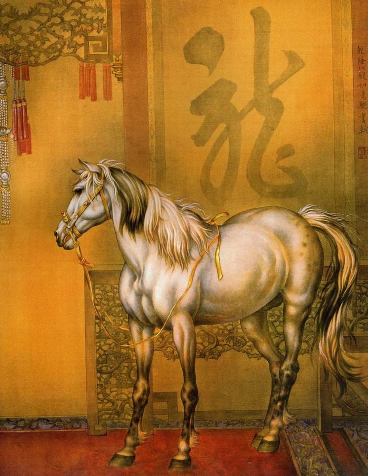 乾隆八骏工笔图,名家写意八骏图大全