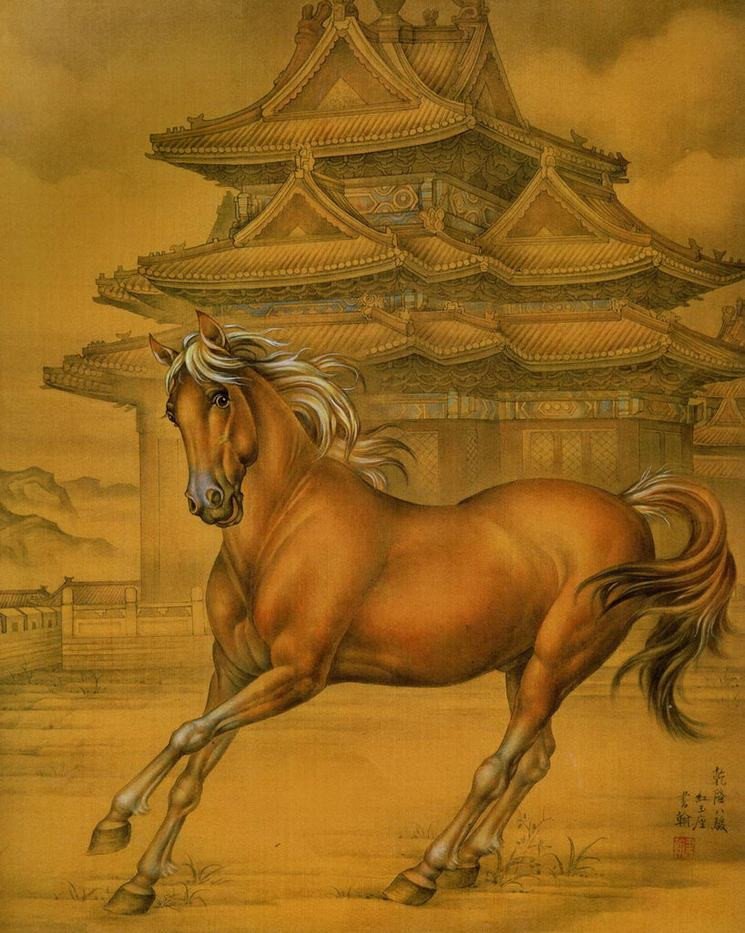 乾隆八骏工笔图,名家写意八骏图大全