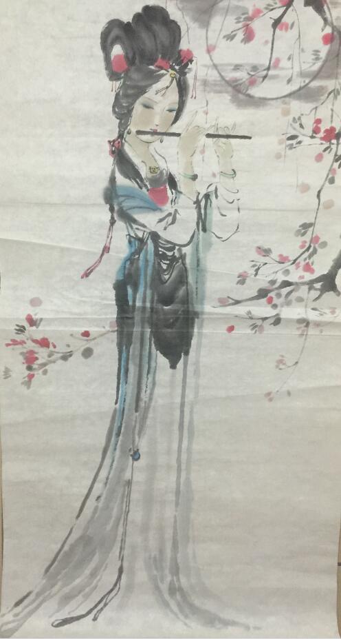 国画写意唐朝仕女图 (工笔重彩花鸟画家王一容赏析)