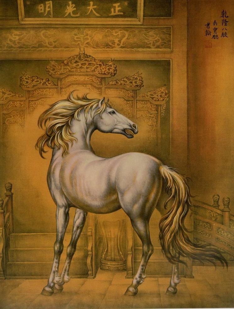 乾隆八骏工笔图,名家写意八骏图大全