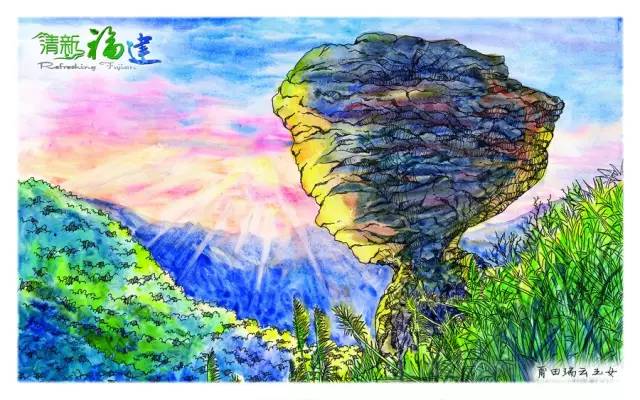 莆田手绘风景旅行图,手绘莆田风景