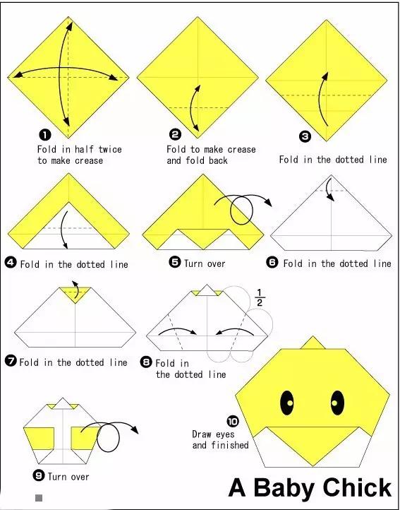 折纸大全创意7-12岁,有趣的折纸只需要一张长方形纸