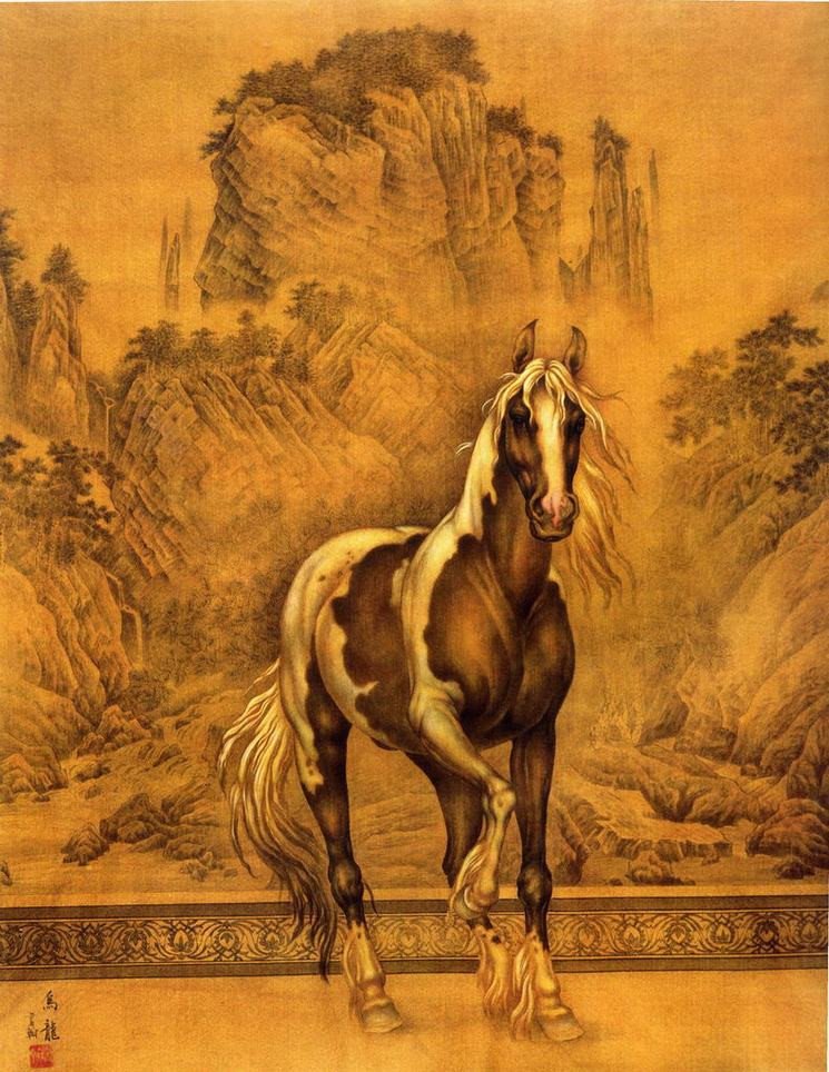 乾隆八骏工笔图,名家写意八骏图大全