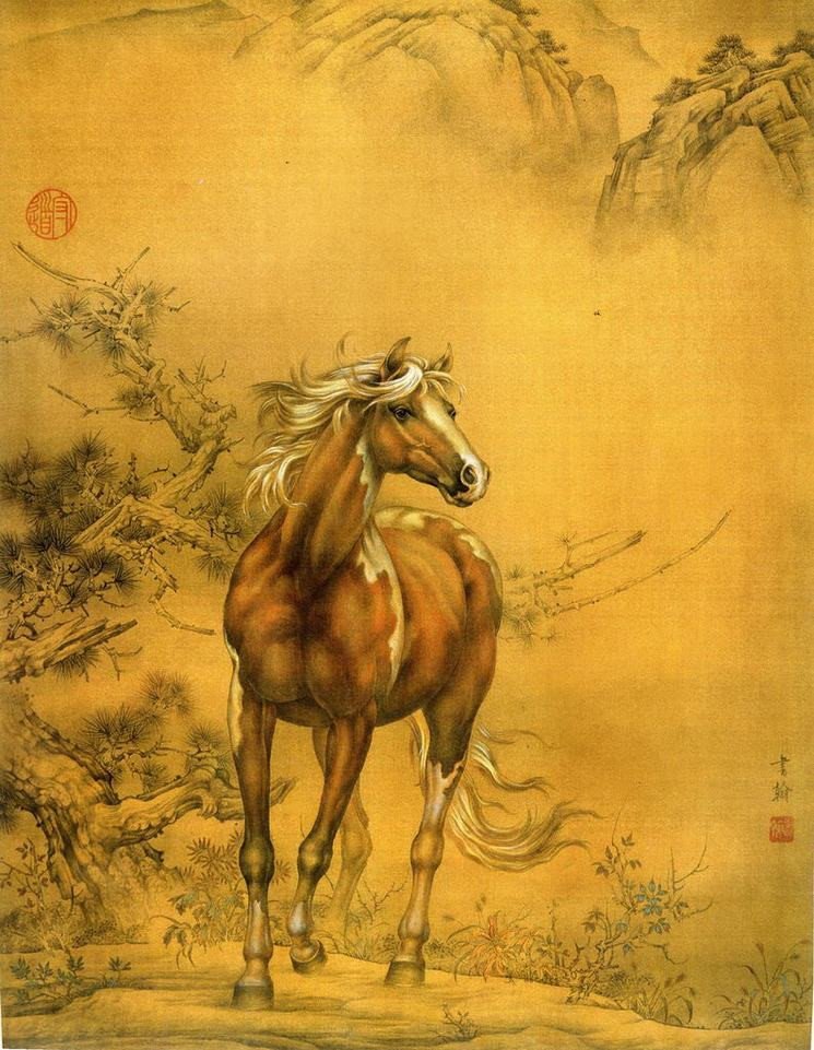 乾隆八骏工笔图,名家写意八骏图大全