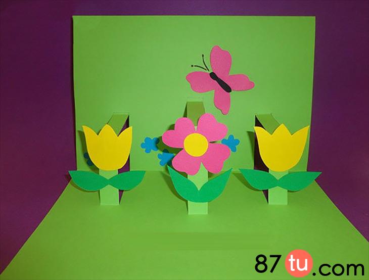 母亲节贺卡立体花朵简单,母亲节贺卡花朵