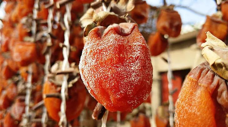 糖心柿饼软糯香甜,正宗富平流心柿饼黄色小包装
