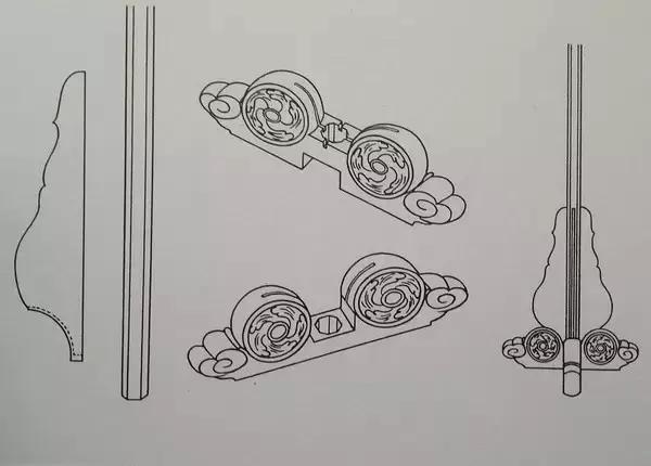 霸王枨榫卯结构图,粽角榫内部结构