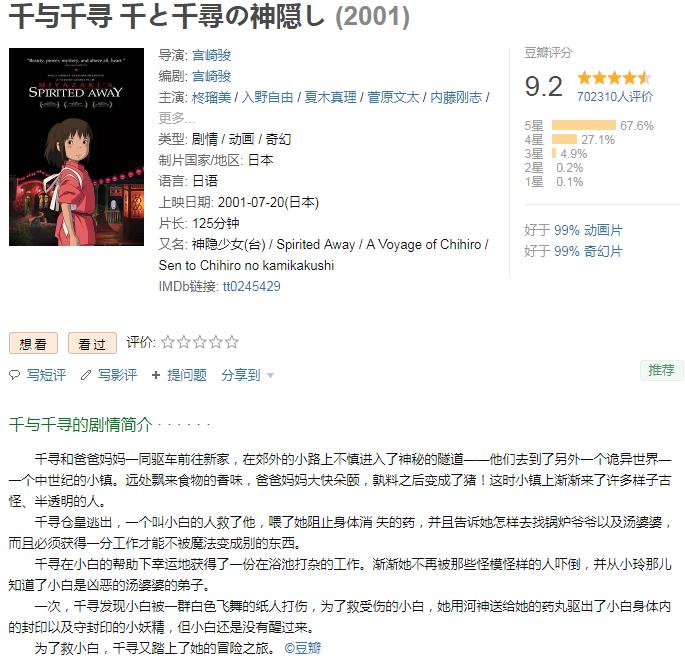 10部超好看的动画电影，豆瓣评分高达9.3分！有你看过的吗