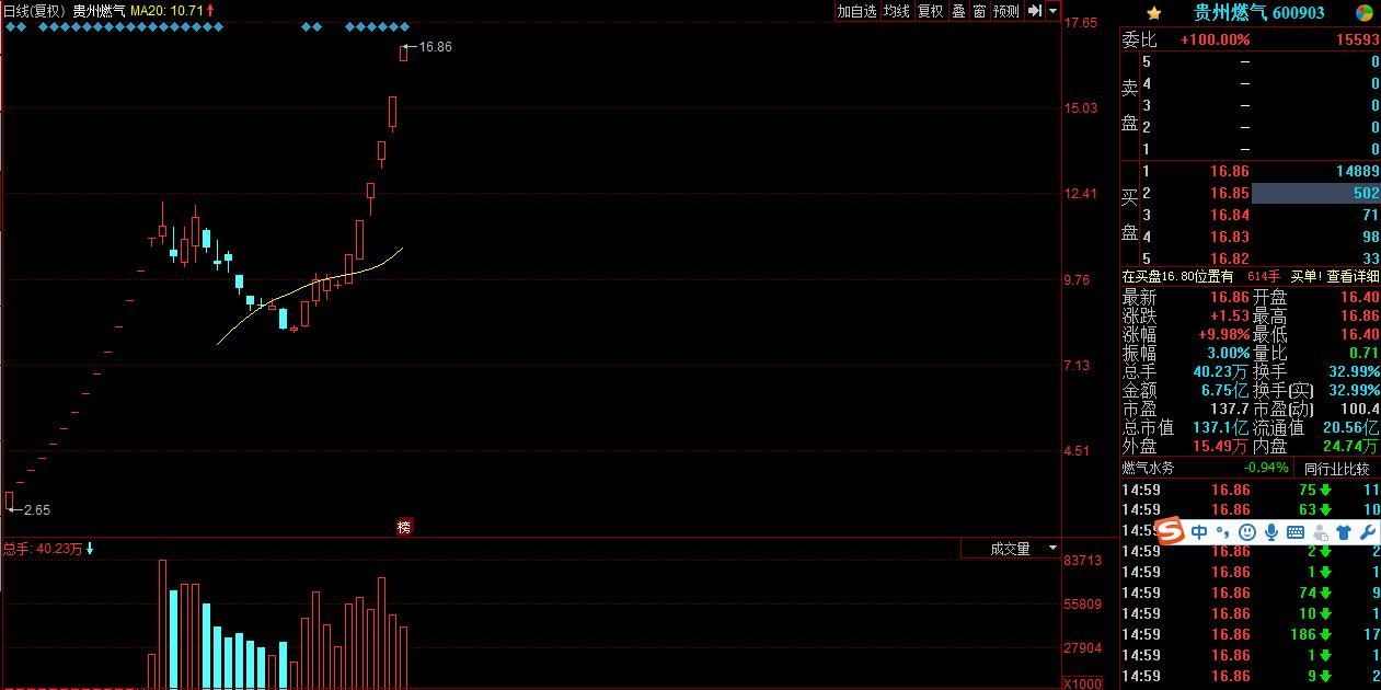 A股最幸运次新股，连续6个涨停后被特停，股民：因为怕停牌，没敢买！