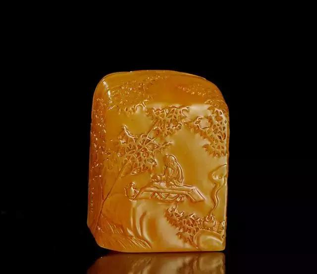 田黄石印章鉴别方法及价格,田黄石素面六面小印章价值