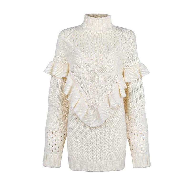 高领针织小黑裙两件怎么搭配,超长修身高领毛衣裙如何搭配