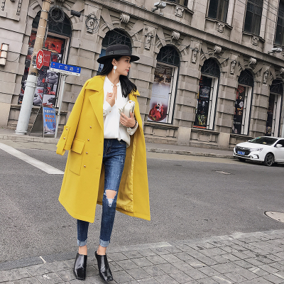 羽绒服女款冬显瘦时髦加厚毛领,廓形羽绒服女中长款毛领