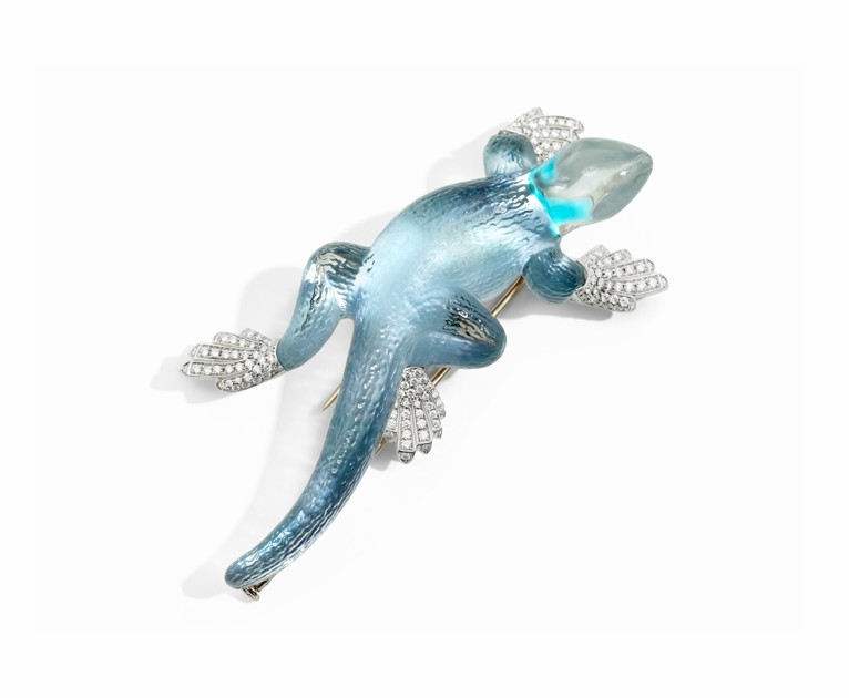 动物主题胸针新作：蜥蜴、青蛙与企鹅