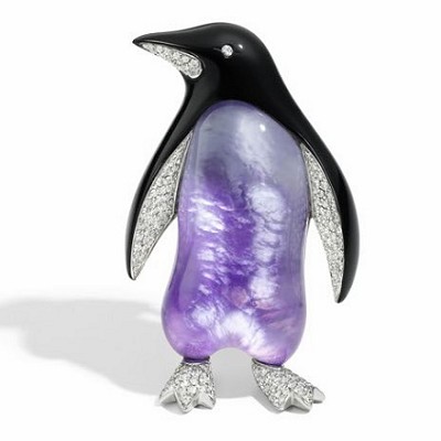 动物主题胸针新作：蜥蜴、青蛙与企鹅