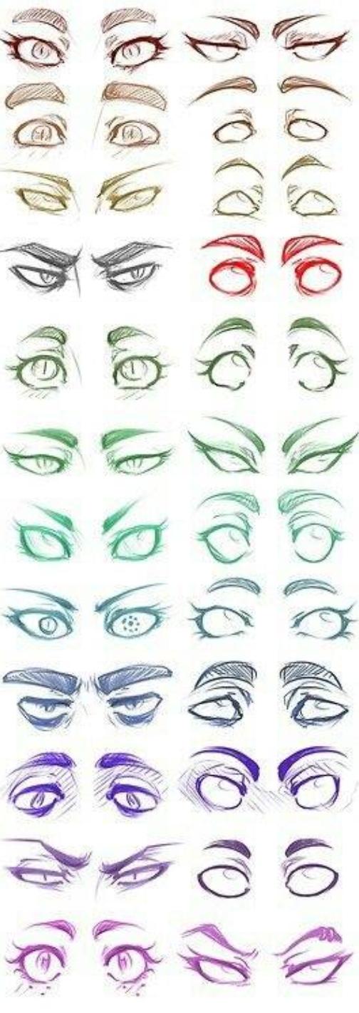 动物眼睛的画法大全,q版人物的眼睛画法