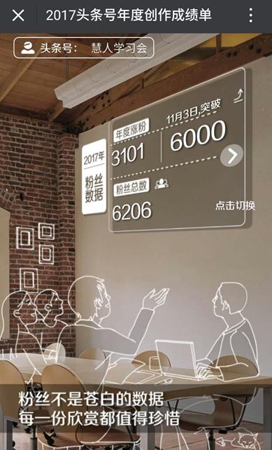 慧人头条号2017成绩单:击败同领域88%作者,感谢6240名粉丝支持