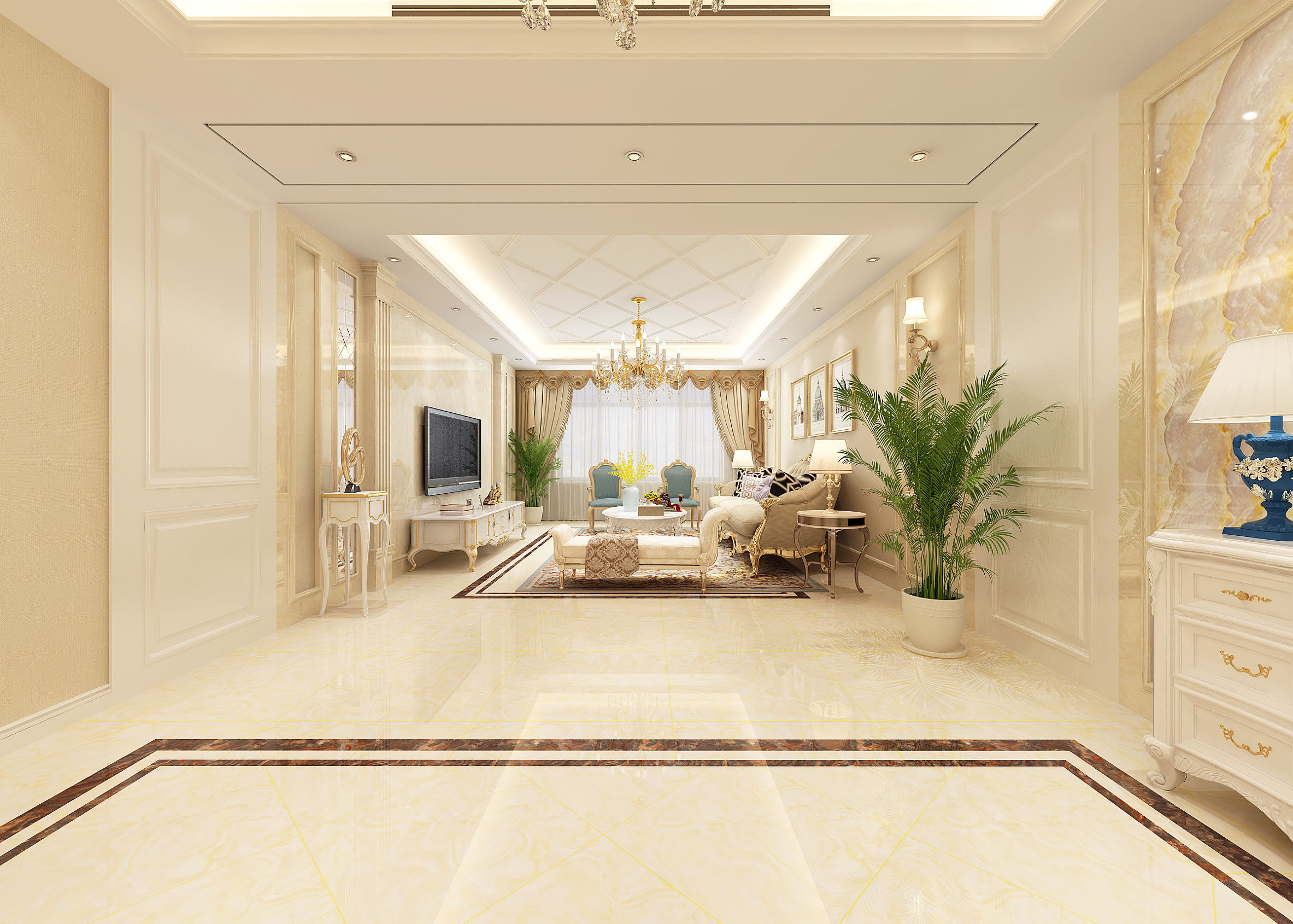 汤河铭筑114平米装修效果图,汤河铭筑199平装修