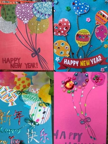 三年级英语新年贺卡制作过程内容,小学三年级英语新年贺卡制作