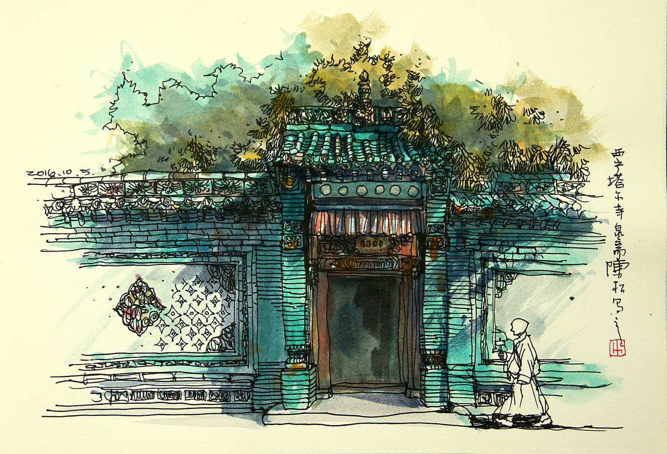 边走边画一场手绘的旅行,有一种旅行画边走边画