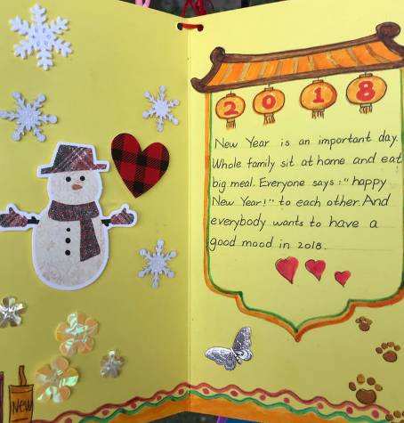 三年级英语新年贺卡制作过程内容,小学三年级英语新年贺卡制作