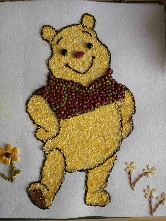 用各种各样的粮食做的画,用粮食做的粮食画简单又好看