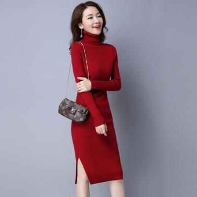 半高领新款加厚毛衣长袖针织衫,高领针织衫高领打底衫女