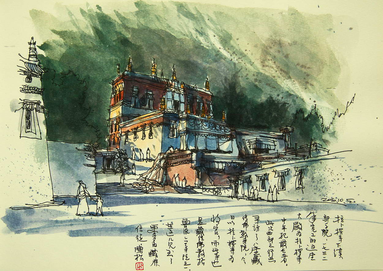 边走边画一场手绘的旅行,有一种旅行画边走边画