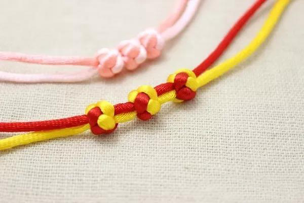 编绳双线纽扣结,编绳基础双线纽扣