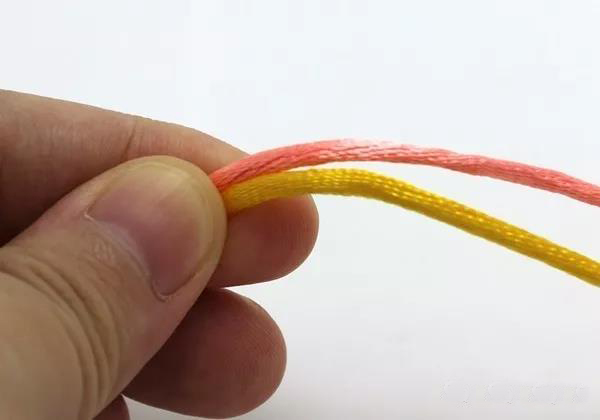 编绳双线纽扣结,编绳基础双线纽扣