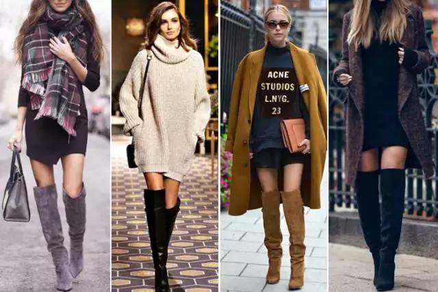 适合冬天小女生穿的黑色马丁靴,适合年轻小姐姐穿的衣服