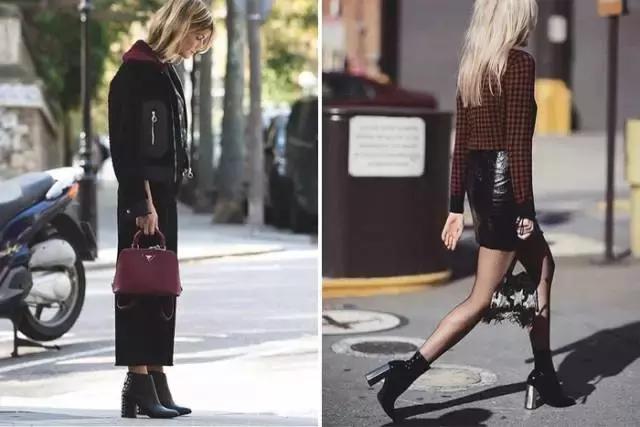 适合冬天小女生穿的黑色马丁靴,适合年轻小姐姐穿的衣服