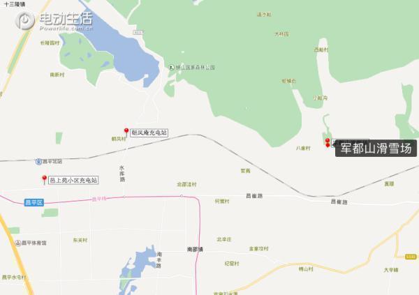 军都山滑雪场地铁站,军都山滑雪场有充电桩么