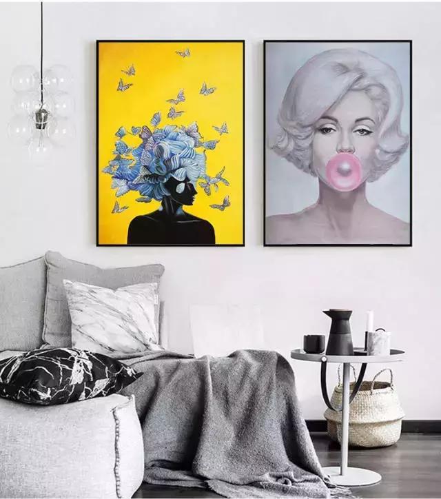 挂画这样选满屏的高级感,挂画极简侘寂轻奢挂画