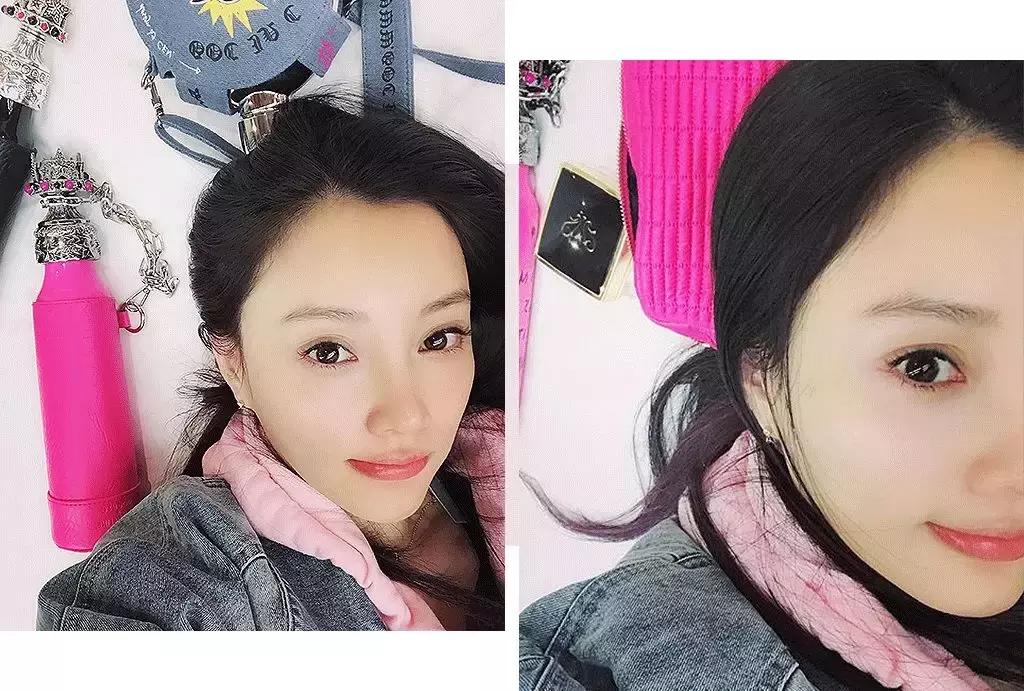李小璐化妆台护肤品,李小璐化妆照片大全
